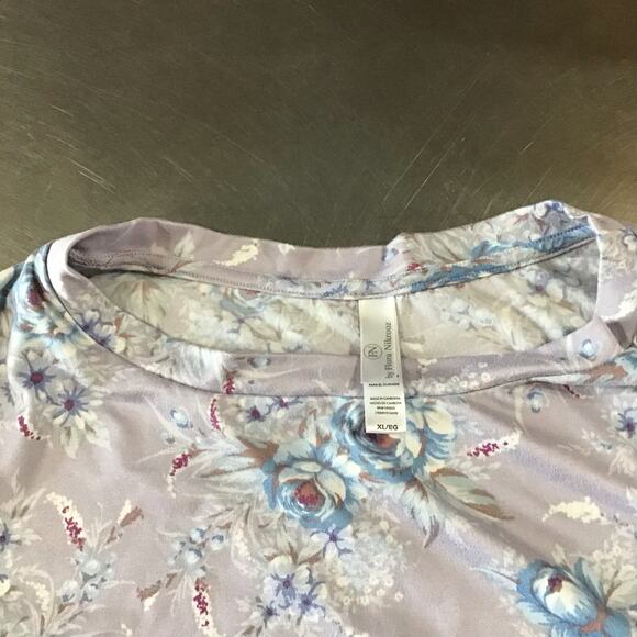 FN by Flora Nikrooz Lavender Floral Lounge Set Pajamas XL Soft Comfy - Picture 8 of 9